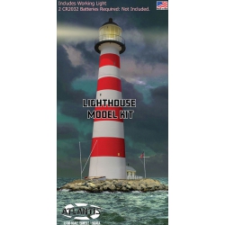 Model Plastikowy - ATLANTIS Models Latarnia 1:160 Lighthouse with Light and Diorama Base - AMCL70779